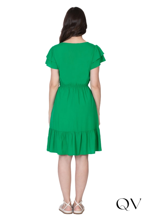 VESTIDO CURTO VISCOSE VERDE - HAPUK