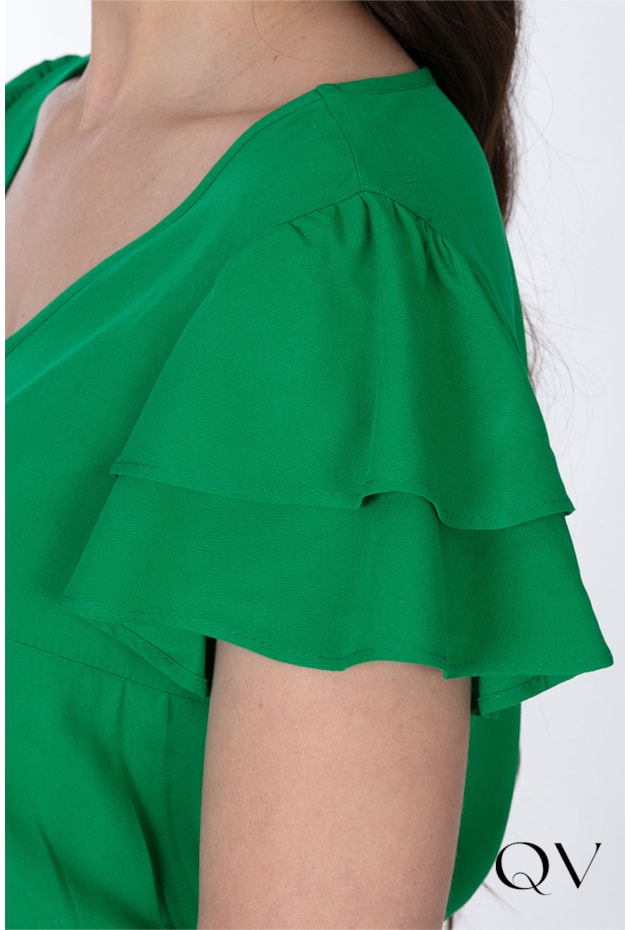 VESTIDO CURTO VISCOSE VERDE - HAPUK