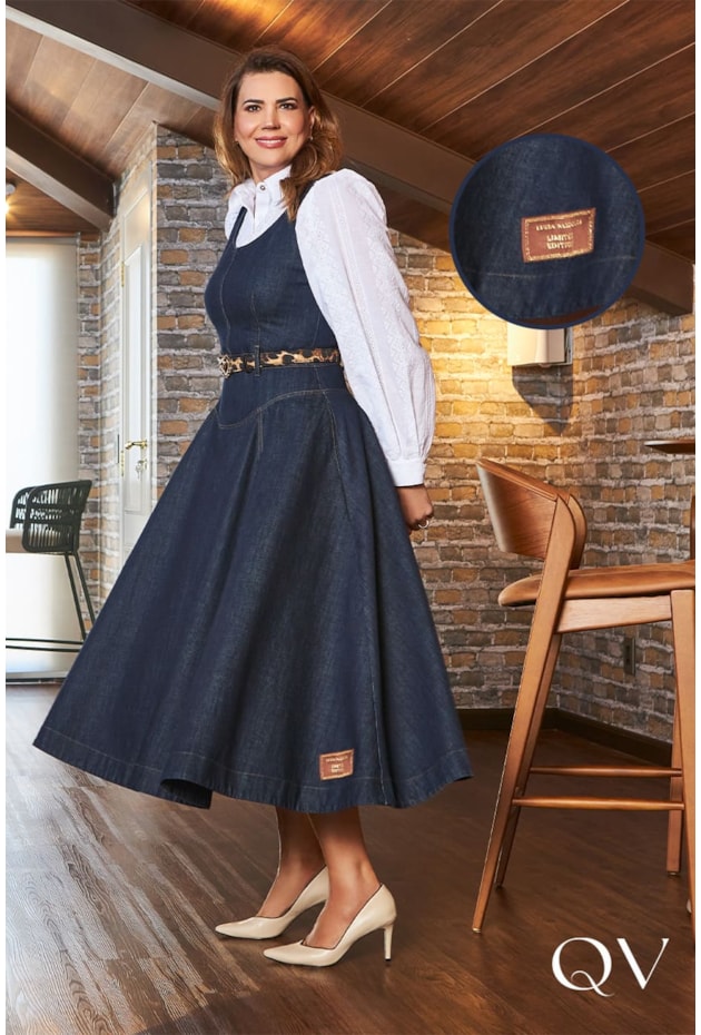 VESTIDO DENIM CORSELET JEANS - LUZIA FAZZOLLI VESTIDO DENIM CORSELET JEANS - LUZIA FAZZOLLI