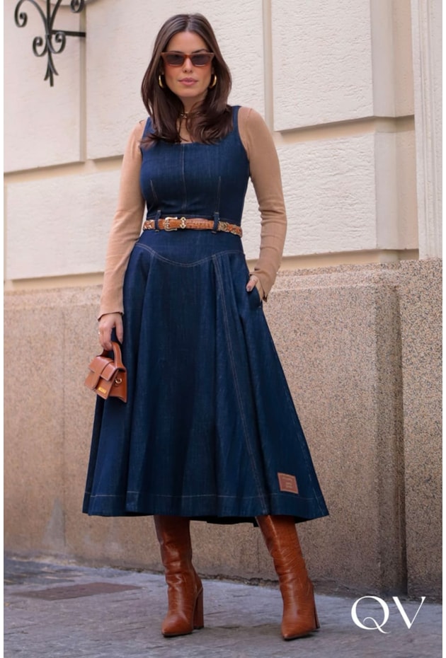 VESTIDO DENIM CORSELET JEANS - LUZIA FAZZOLLI VESTIDO DENIM CORSELET JEANS - LUZIA FAZZOLLI