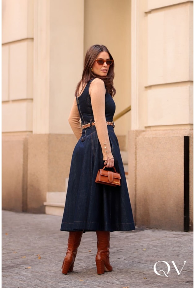 VESTIDO DENIM CORSELET JEANS - LUZIA FAZZOLLI VESTIDO DENIM CORSELET JEANS - LUZIA FAZZOLLI