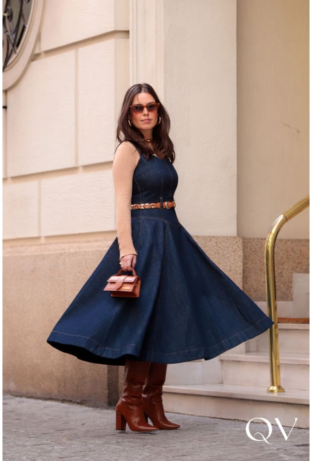 VESTIDO DENIM CORSELET JEANS - LUZIA FAZZOLLI VESTIDO DENIM CORSELET JEANS - LUZIA FAZZOLLI