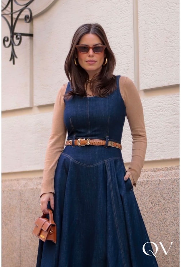 VESTIDO DENIM CORSELET JEANS - LUZIA FAZZOLLI VESTIDO DENIM CORSELET JEANS - LUZIA FAZZOLLI