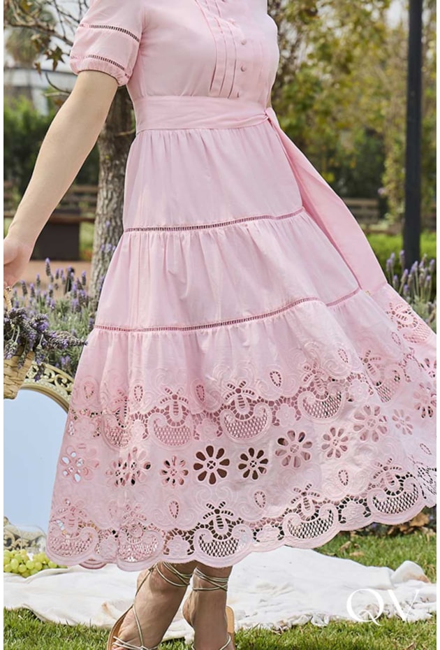 VESTIDO EM CAMBRAIA DE LAISE ROSA - JANY PIM