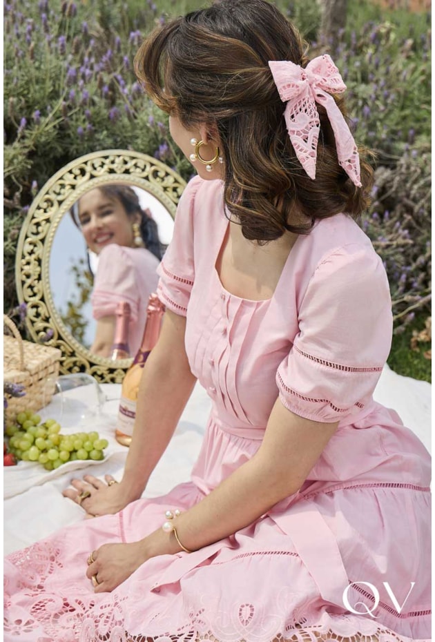 VESTIDO EM CAMBRAIA DE LAISE ROSA - JANY PIM