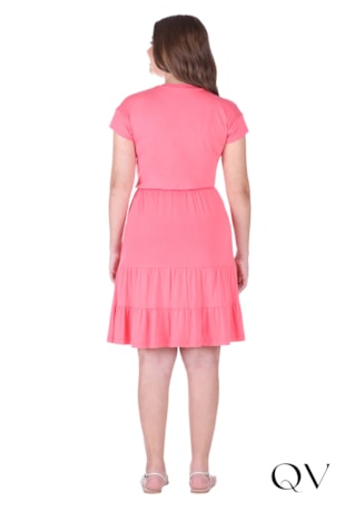 VESTIDO EM MALHA COM ELÁSTICO INTERNO SALMÃO - HAPUK VESTIDO EM MALHA COM ELÁSTICO INTERNO SALMÃO - HAPUK