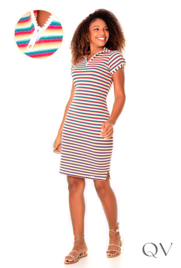 VESTIDO EM MALHA LISTRADO LARANJA - HAPUK VESTIDO EM MALHA LISTRADO LARANJA - HAPUK