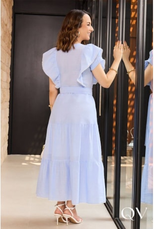 VESTIDO EM NAVY MAX MIDI AZUL - JANY PIM