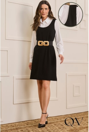 VESTIDO EM NEOCREPE PRETO - JANY PIM VESTIDO EM NEOCREPE PRETO - JANY PIM