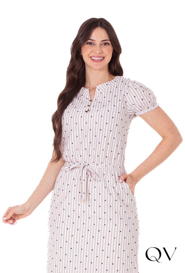 VESTIDO EM TECIDO PLANO TEXTURIZADO BEGE - HAPUK VESTIDO EM TECIDO PLANO TEXTURIZADO BEGE - HAPUK
