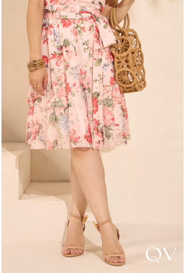 VESTIDO EM TOQUE DE SEDA EVASÊ FLORAL - JANY PIM VESTIDO EM TOQUE DE SEDA EVASÊ FLORAL - JANY PIM