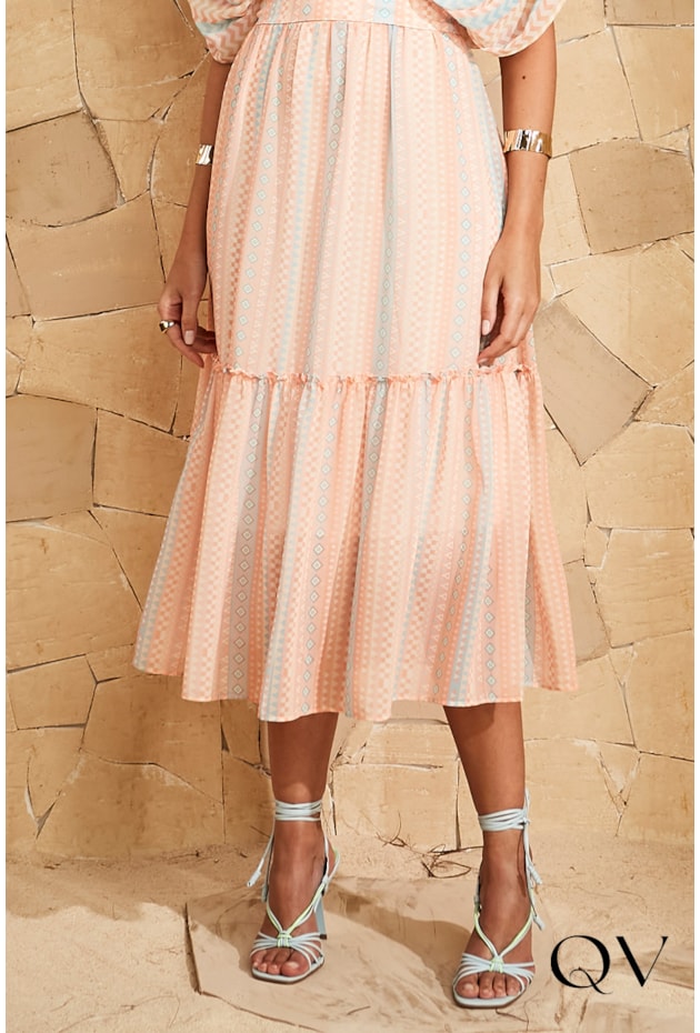 VESTIDO ESTAMPADO DET CAPA - JANY PIM