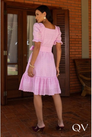 VESTIDO EVASÊ EM LAISE ROSA - JANY PIM