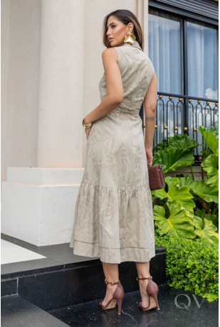 VESTIDO GODÊ CHEMISE EM ALFAIATARIA FENDI - LUZIA FAZZOLLI