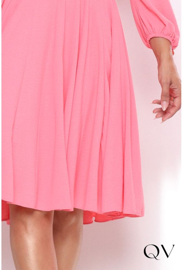 VESTIDO GODÊ COM FAIXA ROSA - LEKAZIS VESTIDO GODÊ COM FAIXA ROSA - LEKAZIS