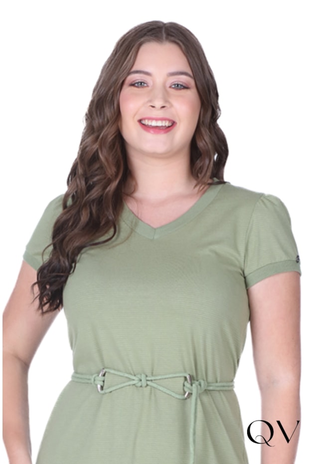 VESTIDO GODÊ EM MALHA TEXTURIZADA E RIBANA VERDE - HAPUK VESTIDO GODÊ EM MALHA TEXTURIZADA E RIBANA VERDE - HAPUK