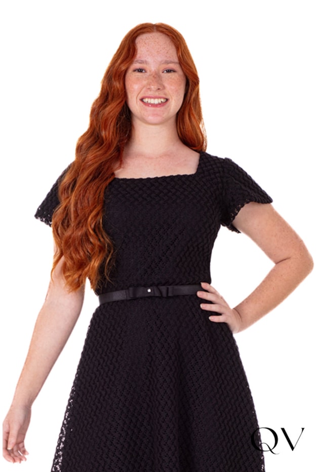 VESTIDO GODÊ EM TRICÔ PRETO - HAPUK