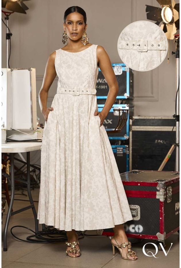 VESTIDO GODÊ EM TRICOLINE FLORAL - LUZIA FAZZOLLI VESTIDO GODÊ EM TRICOLINE FLORAL - LUZIA FAZZOLLI