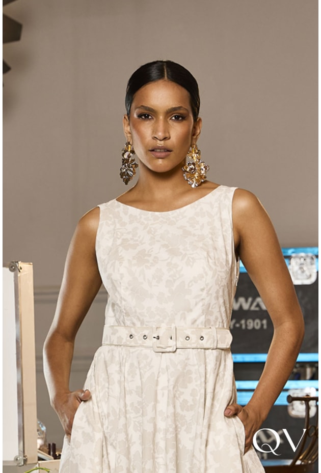 VESTIDO GODÊ EM TRICOLINE FLORAL - LUZIA FAZZOLLI VESTIDO GODÊ EM TRICOLINE FLORAL - LUZIA FAZZOLLI