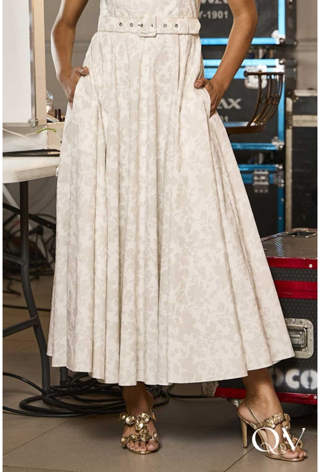 VESTIDO GODÊ EM TRICOLINE FLORAL - LUZIA FAZZOLLI VESTIDO GODÊ EM TRICOLINE FLORAL - LUZIA FAZZOLLI