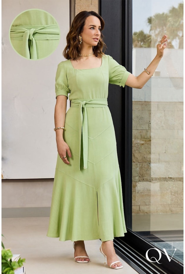 VESTIDO GODÊ HEAVY LINHÃO VERDE - JANY PIM