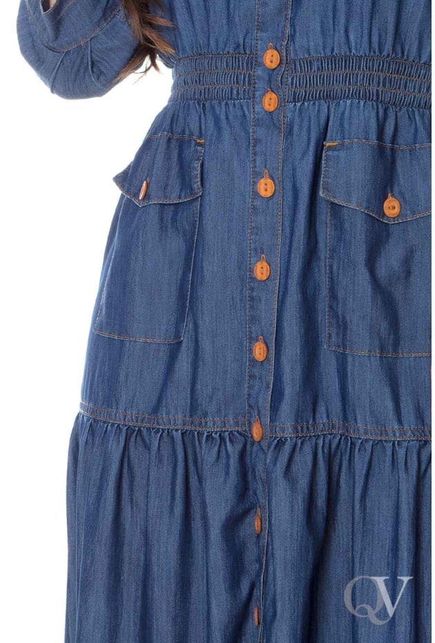 VESTIDO JEANS LONGO TRÊS MARIAS - HAPUK VESTIDO JEANS LONGO TRÊS MARIAS - HAPUK