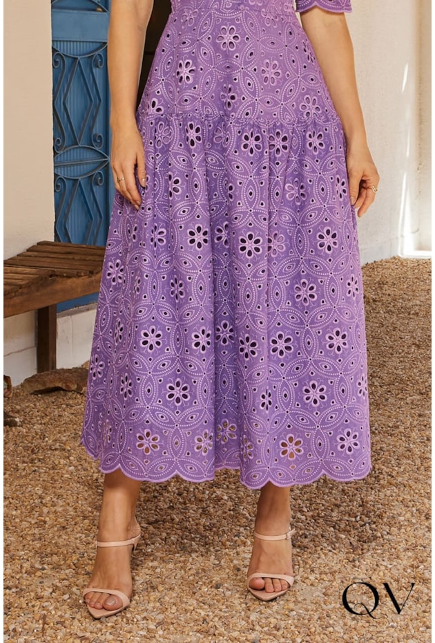 VESTIDO LAISE FLORAL ROXO - DOCE MARIA