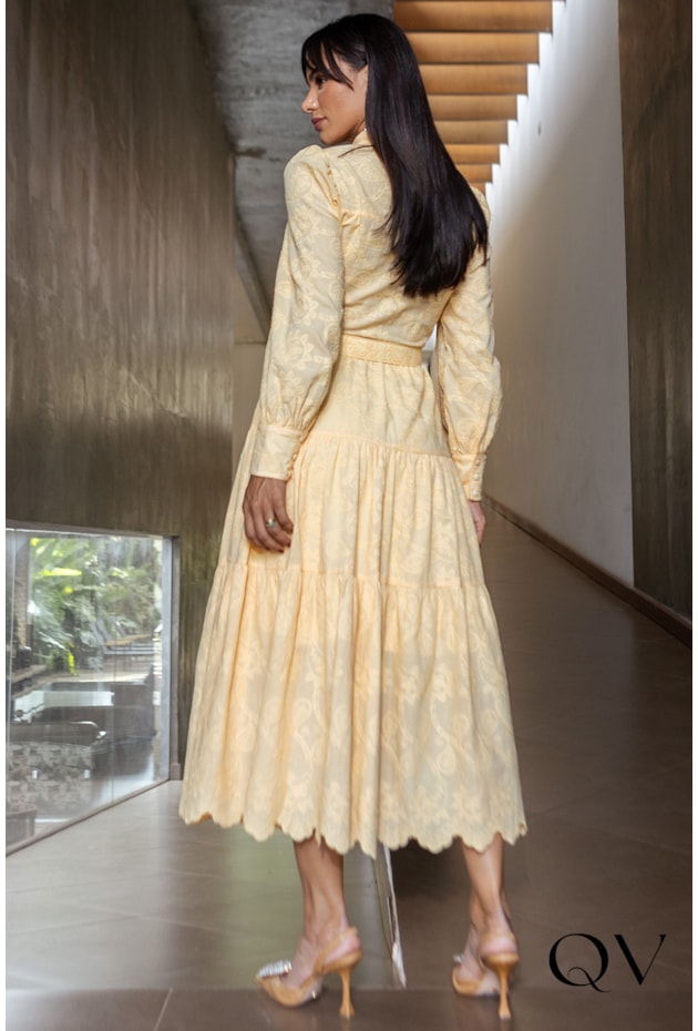 VESTIDO LAISE PAISLEY AMARELO - JANY PIM VESTIDO LAISE PAISLEY AMARELO - JANY PIM