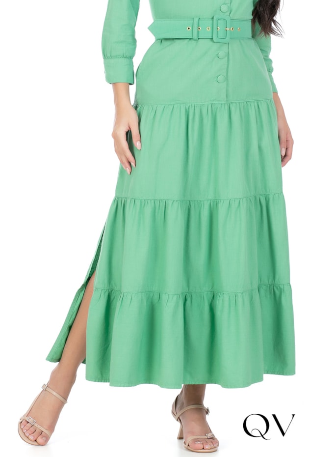 VESTIDO LINHO COLLOR VERDE - HAPUK VESTIDO LINHO COLLOR VERDE - HAPUK