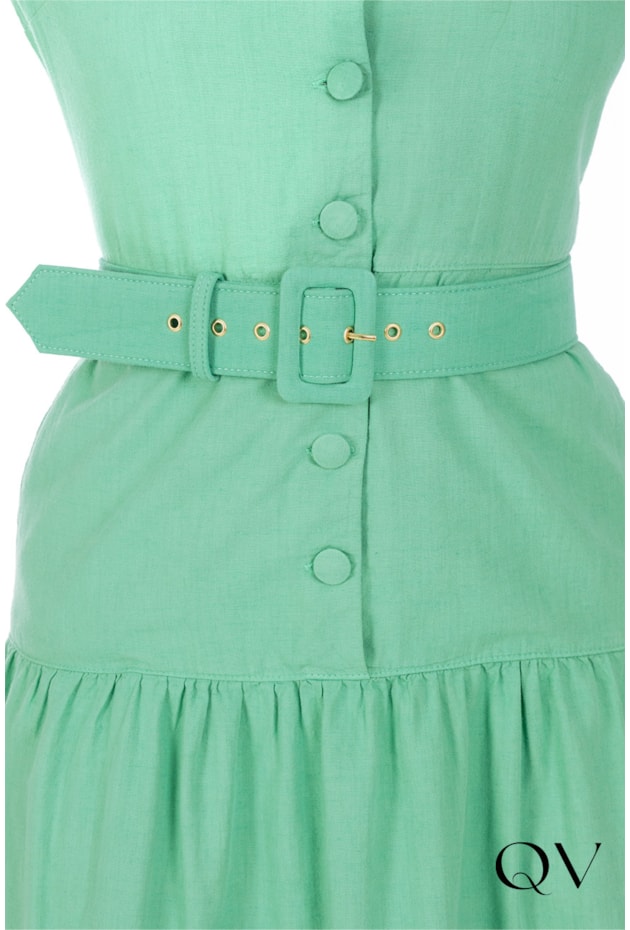 VESTIDO LINHO COLLOR VERDE - HAPUK VESTIDO LINHO COLLOR VERDE - HAPUK