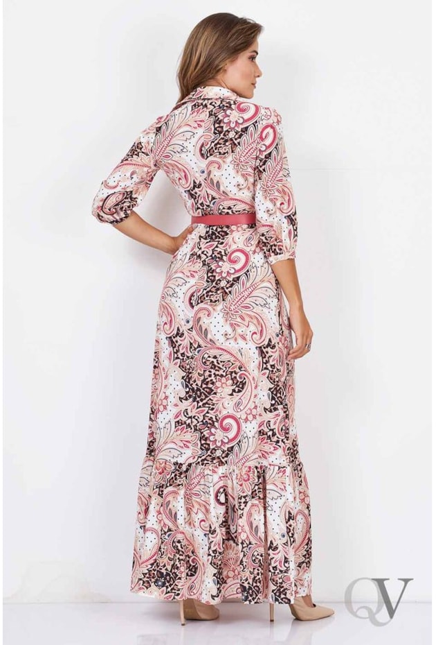 VESTIDO LONGO COM FAIXA ESTAMPA PAISLEY - VIA TOLENTINO VESTIDO LONGO COM FAIXA ESTAMPA PAISLEY - VIA TOLENTINO