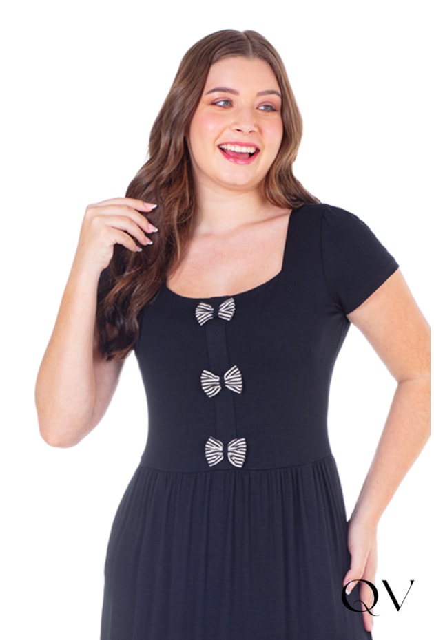 VESTIDO LONGO EM MALHA COM LAÇOS PRETO - HAPUK VESTIDO LONGO EM MALHA COM LAÇOS PRETO - HAPUK