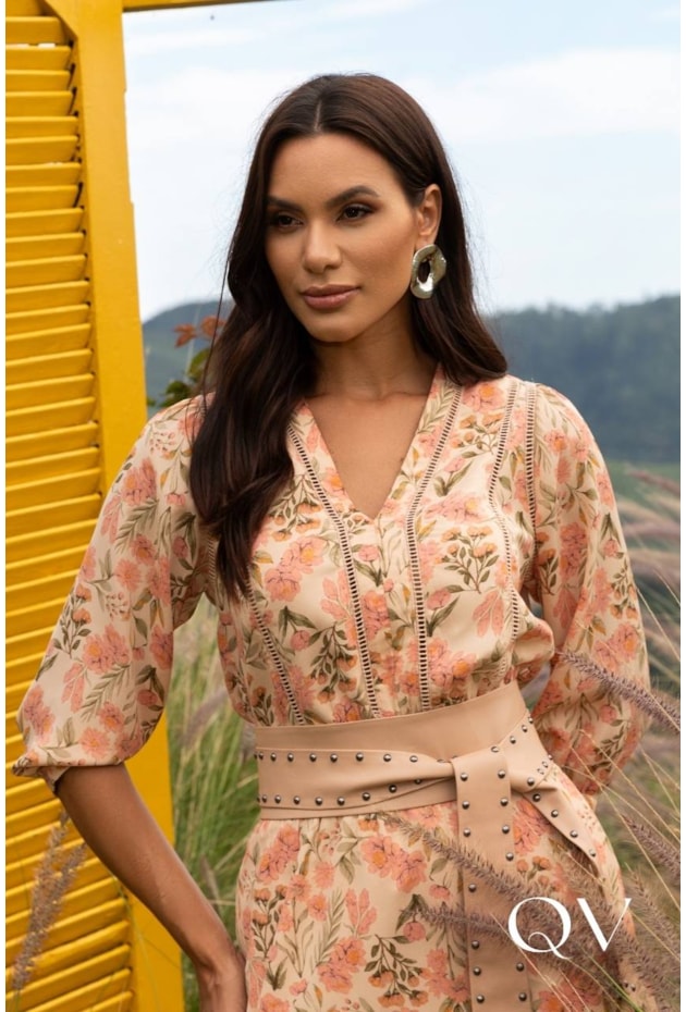 VESTIDO LONGO GUIPIR FLORAL - ARTSY VESTIDO LONGO GUIPIR FLORAL - ARTSY