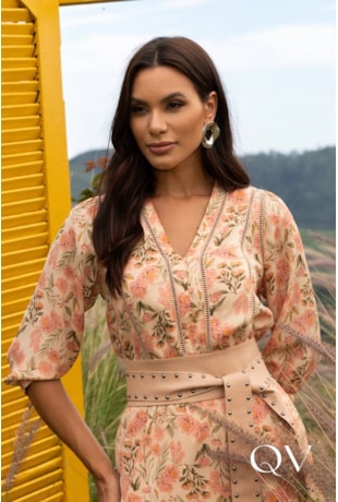 VESTIDO LONGO GUIPIR FLORAL - ARTSY