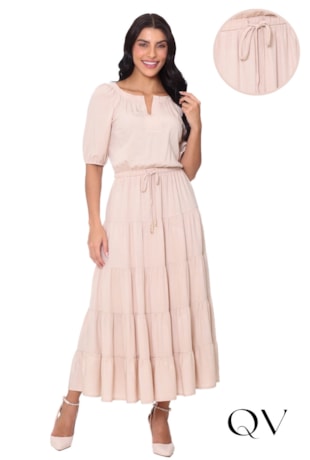 VESTIDO LONGO PLANO BEGE - HAPUK VESTIDO LONGO PLANO BEGE - HAPUK