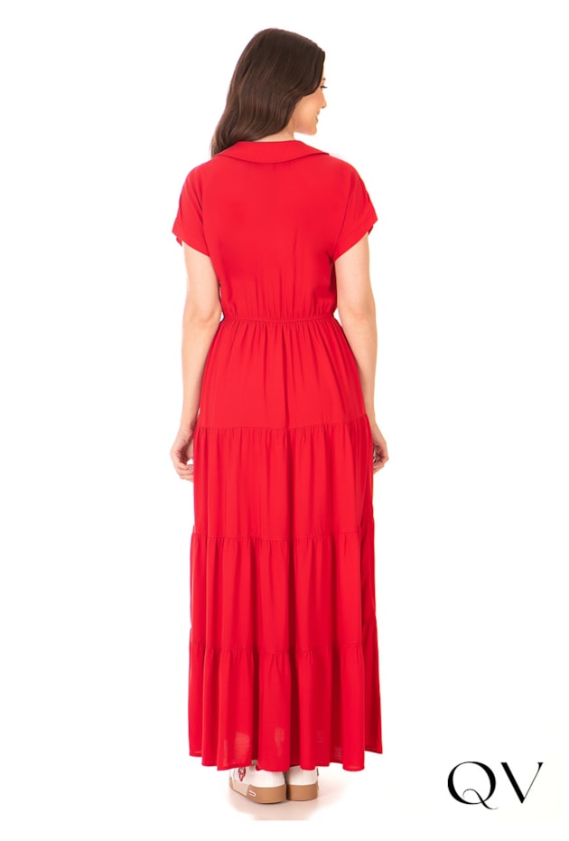 VESTIDO LONGO VISCOSE VERMELHO - HAPUK VESTIDO LONGO VISCOSE VERMELHO - HAPUK