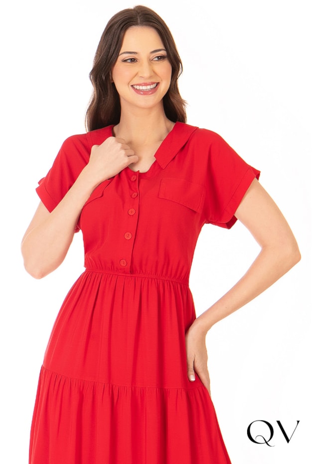 VESTIDO LONGO VISCOSE VERMELHO - HAPUK VESTIDO LONGO VISCOSE VERMELHO - HAPUK