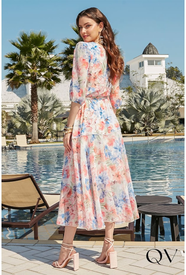 VESTIDO LONGUETE ESTAMPA EXCLUSIVA - JANY PIM VESTIDO LONGUETE ESTAMPA EXCLUSIVA - JANY PIM