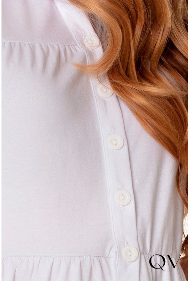 VESTIDO MALHA ALGODÃO COM BOTÕES BRANCO - HAPUK VESTIDO MALHA ALGODÃO COM BOTÕES BRANCO - HAPUK