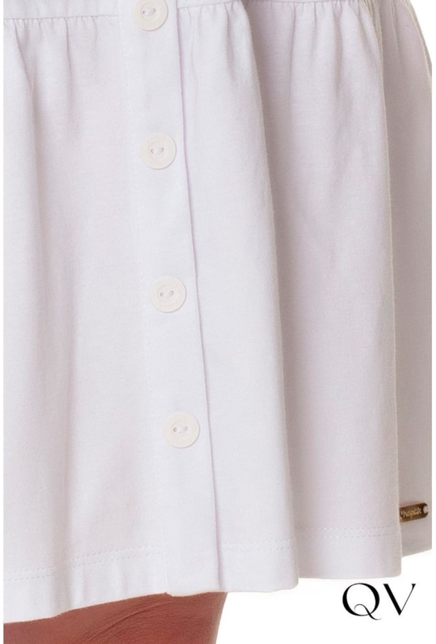 VESTIDO MALHA ALGODÃO COM BOTÕES BRANCO - HAPUK VESTIDO MALHA ALGODÃO COM BOTÕES BRANCO - HAPUK