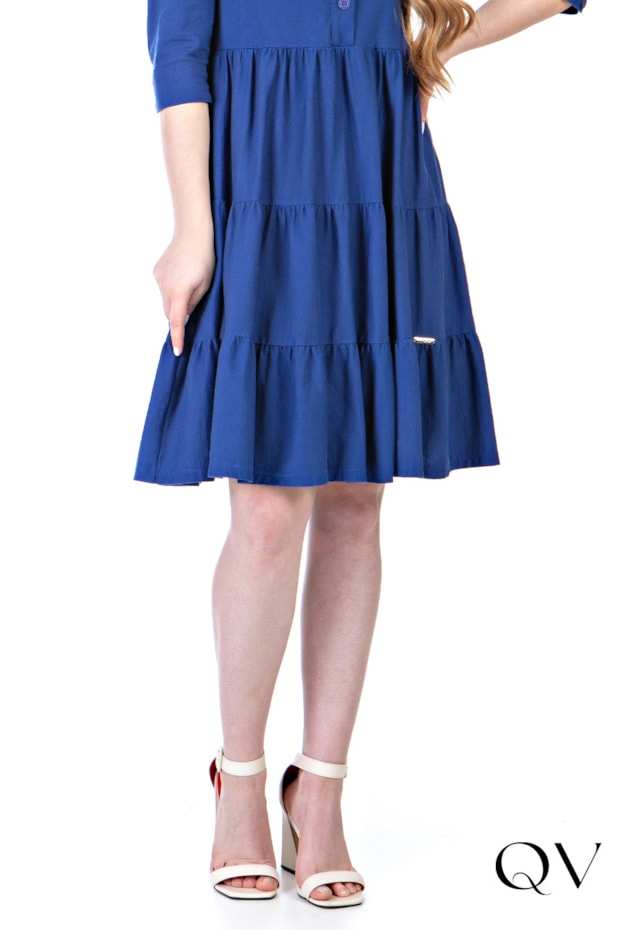 VESTIDO MALHA COM COLETE AZUL - HAPUK VESTIDO MALHA COM COLETE AZUL - HAPUK