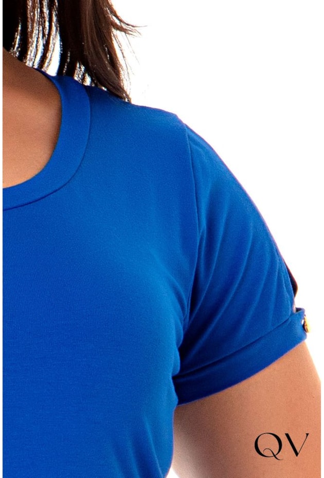 VESTIDO MALHA DETALHE CRUZADO AZUL ROYAL - HAPUK VESTIDO MALHA DETALHE CRUZADO AZUL ROYAL - HAPUK