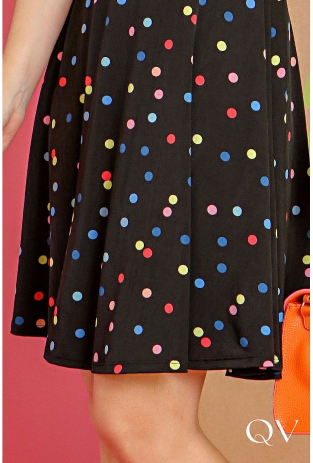VESTIDO MALHA FRIA COM POÁ COLORS - PURO SHARMY