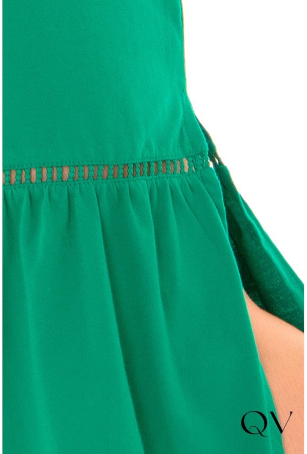 VESTIDO MALHA LASTÉX NAS COSTAS VERDE - HAPUK