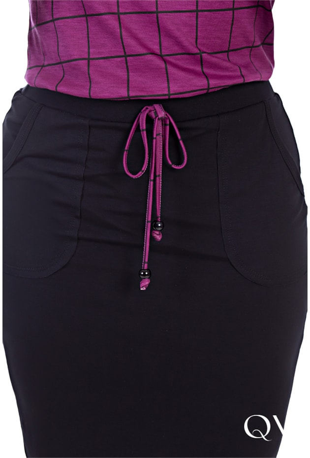 VESTIDO MALHA MIX XADREZ ROXO - HAPUK VESTIDO MALHA MIX XADREZ ROXO - HAPUK
