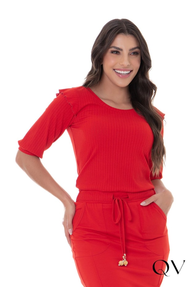 VESTIDO MALHA TUBINHO VERMELHO - HAPUK