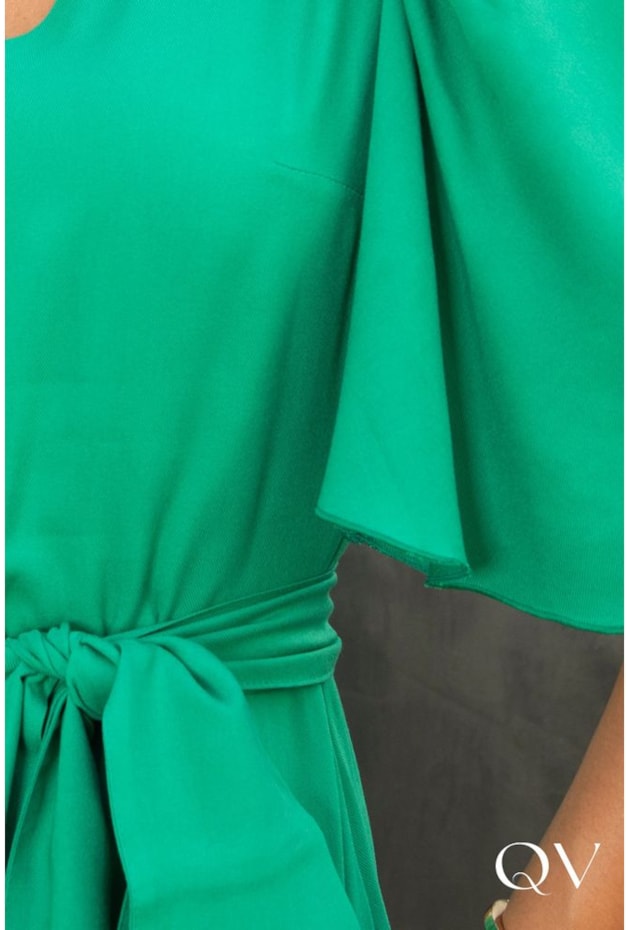 VESTIDO MAXI MIDI EM VISCOSE VERDE - JANY PIM