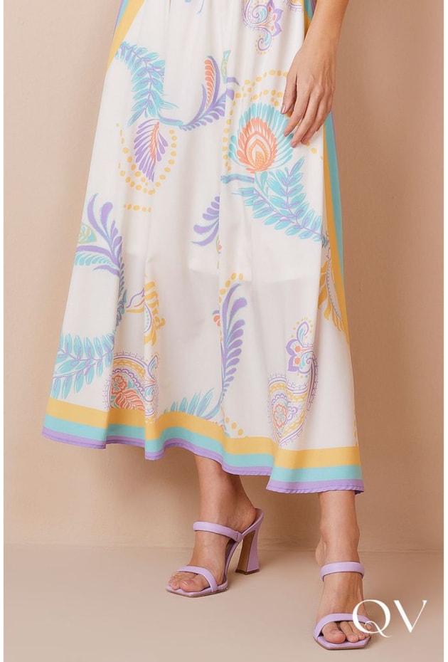 VESTIDO MAXI MIDI ESTAMPA EXCLUSIVA - TITANIUM JEANS VESTIDO MAXI MIDI ESTAMPA EXCLUSIVA - TITANIUM JEANS