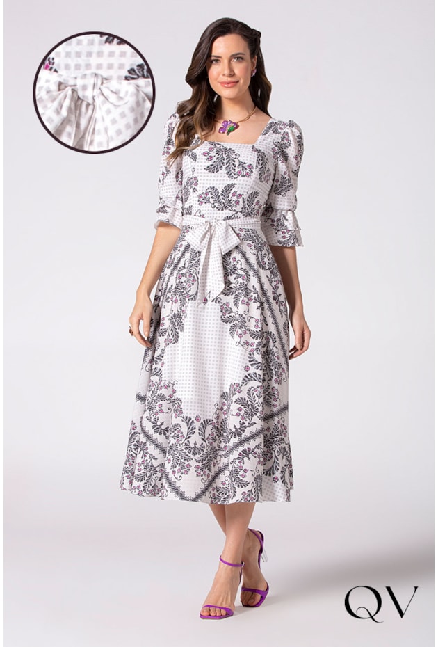 VESTIDO MAXI MIDI ESTAMPADO FOLHAGENS - LAURA ROSA VESTIDO MAXI MIDI ESTAMPADO FOLHAGENS - LAURA ROSA