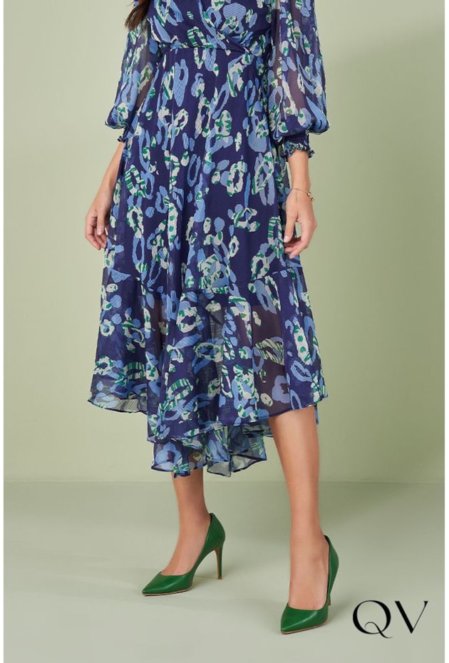 VESTIDO MAXI MIDI ESTAMPADO MARINHO - TITANIUM JEANS VESTIDO MAXI MIDI ESTAMPADO MARINHO - TITANIUM JEANS